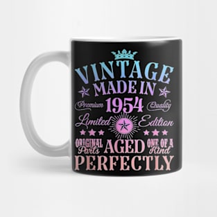 Vintage 70th Birthday Decorations Vintage 1954 70 Birthday Mug